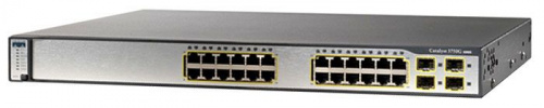 Cisco WS-C3750G-24T-S вид спереди