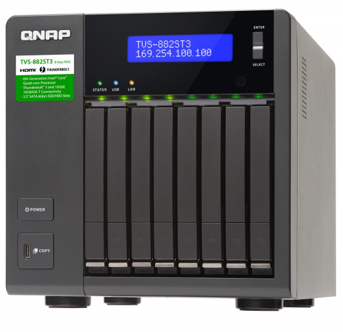 QNAP TVS-882ST3-i7-16G вид сбоку
